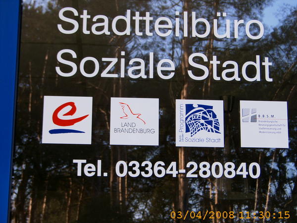 "Offis"-Stadtteilb&uuml;ro Eisenh&uuml;ttenstadt