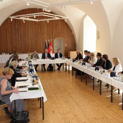 Ministerrunde in Beeskow mit B�rgermeister Frank Balzer