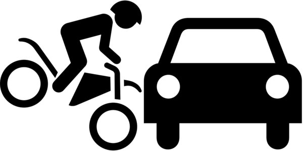 Auto- und Radfahrer im Stra&szlig;enverkehr