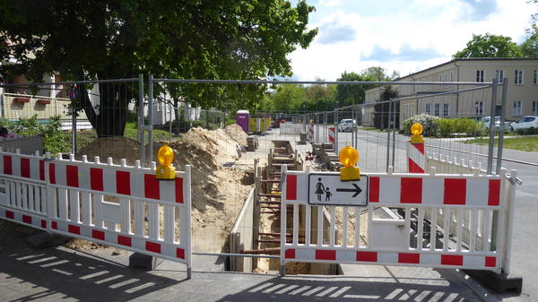 Bauarbeiten Karl-Liebknecht-Stra&szlig;e 