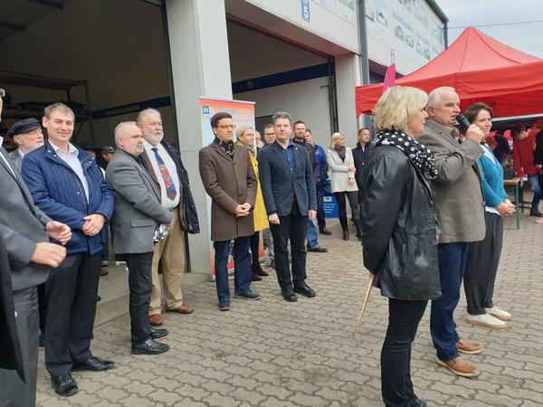 13. Tag des Unternehmens in M&uuml;llrose - Eisenh&uuml;ttenstadts B&uuml;rgermeister Frank Balzer war vor Ort