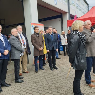 13. Tag des Unternehmens in M�llrose - Eisenh�ttenstadts B�rgermeister Frank Balzer war vor Ort