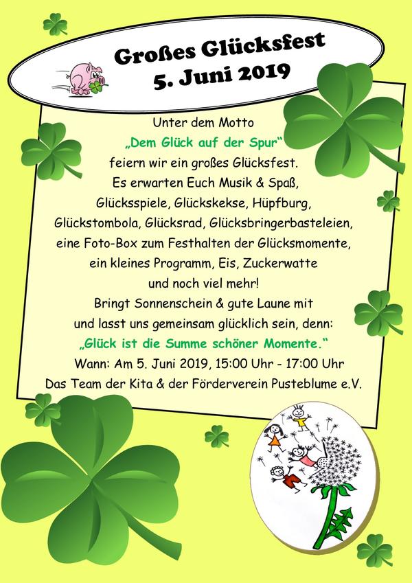 Gl&uuml;cksfest am 5. Juni 2019