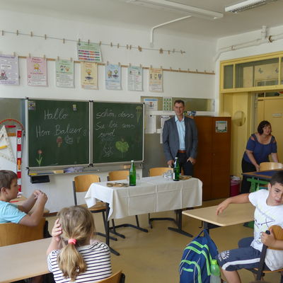 B�rgermeister Frank Balzer zu Besuch in der Erich-Weinert-Grundschule