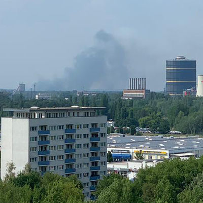 Eisenh�ttenst�dter Freiwillige Feuerwehr im Einsatz beim Waldbrand bei Ziltendorf