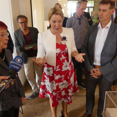 Besuch Bundesministerin Franziska Giffey am 21. August 2019 in Eisenhttenstadt