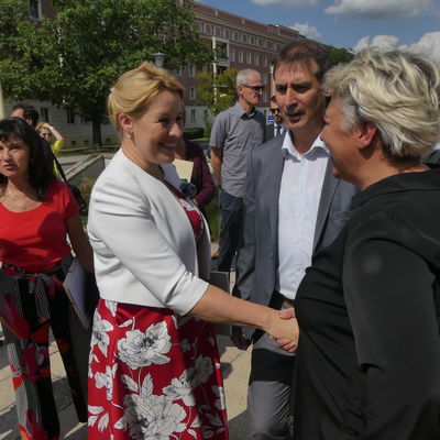 Bundesministerin Franziska Giffey besucht am 21. August 2019 Eisenhttenstadt