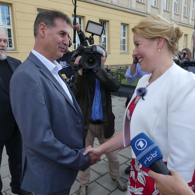 Bundesministerin Franziska Giffey besucht am 21. August 2019 Eisenhttenstadt.