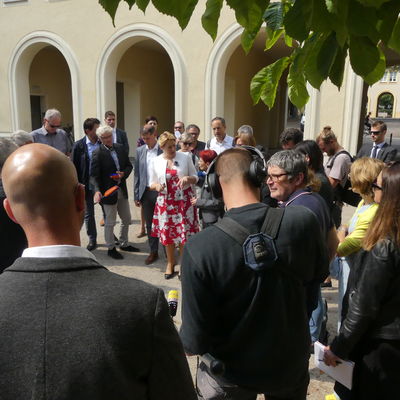 Bundesministerin Franziska Giffey besuchte am 21. August 2019 Eisenhttenstadt.