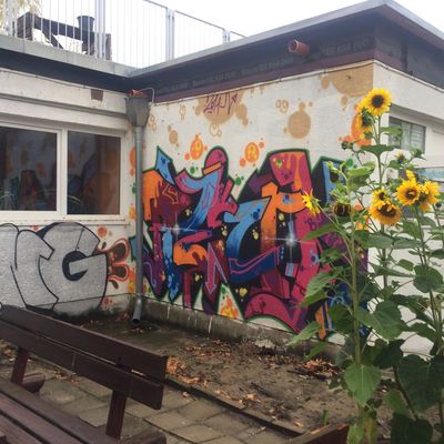 Jubs Eisenhttenstadt - bergabe Grafitti vom Stadtfest an Jugendliche