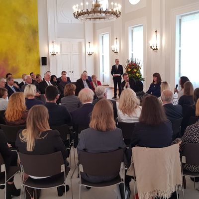 Bei Bundespr�sident Frank-Walter Steinmeier in Schloss Bellevue