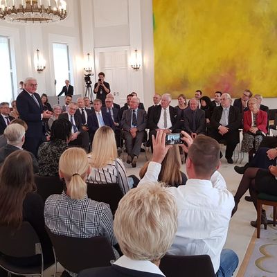 Bei Bundespr�sident Frank-Walter Steinmeier in Schloss Bellevue