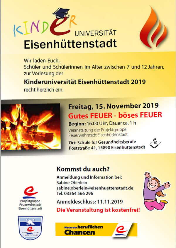 Kinderuniversit&auml;t in Eisenh&uuml;ttenstadt 