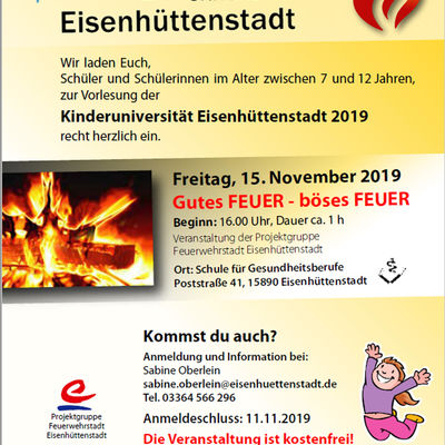 Kinderuniversit�t in Eisenh�ttenstadt 
