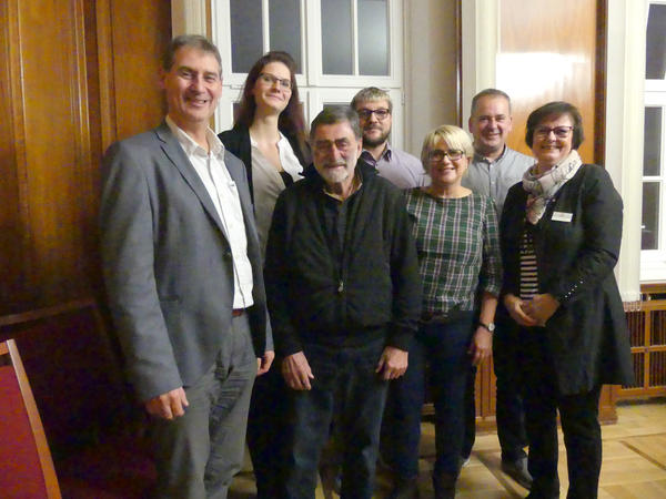 B&uuml;rgermeister Frank Balzer empf&auml;ngt 2019 geehrte Meisterinnen und Meister im Rathaus