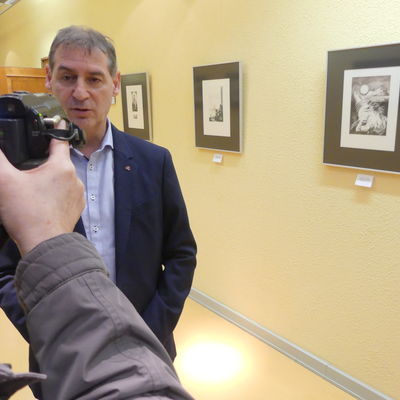 Er�ffnung der Flurgalerie des Standesamtes im Rathaus Eisenh�ttenstadt.