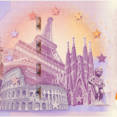 Unterst�tzung der Spendenaktion mit Euro-Schein-Souvenir (R�ckseite)