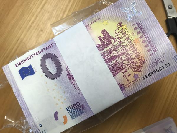 Die Null-Euro-Scheine Eisenh&uuml;ttenstadt sind da! 