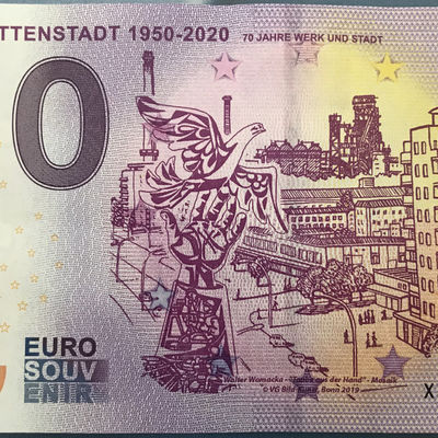 Unterst�tzung der Spendenaktion mit Euro-Schein-Souvenir (Vorderseite)