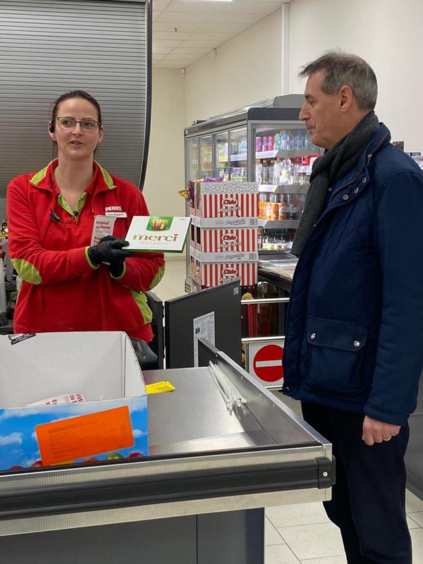 Merci - Dankesch&ouml;n an die Kassiererin im Penny-Markt