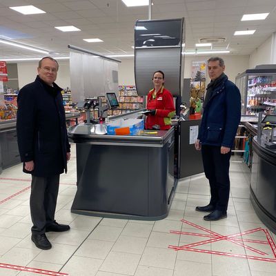 Zusammen mit Landrat Rolf LIndemann unterwegs