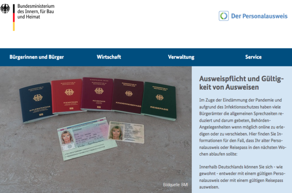 Ausweisdokumente und ihre G�ltigkeit