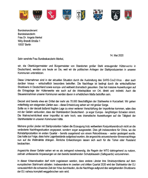 Brief an die Bundeskanzlerin