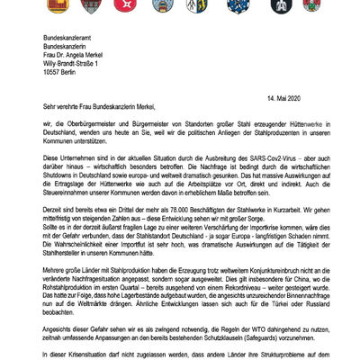 Brief an die Bundeskanzlerin