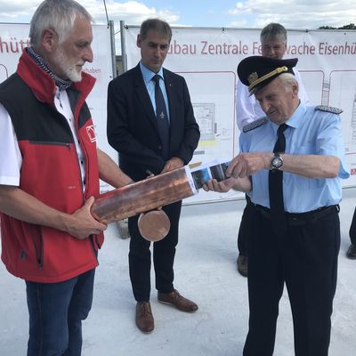 Grundsteinlegung der neuen Zentralen Feuerwache Eisenh�ttenstadt
