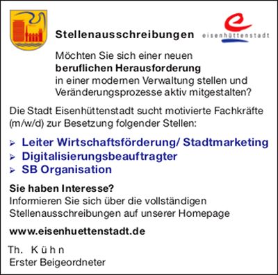 Stellenausschreibung August 2020