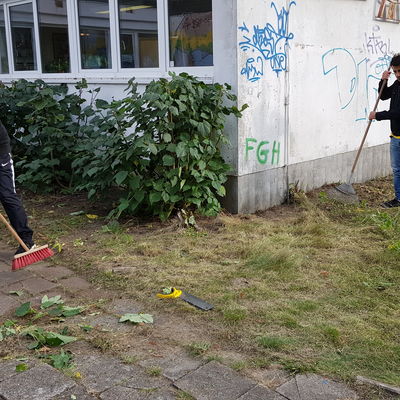 Herbstputz in der Begegnungsst�tte JUBS