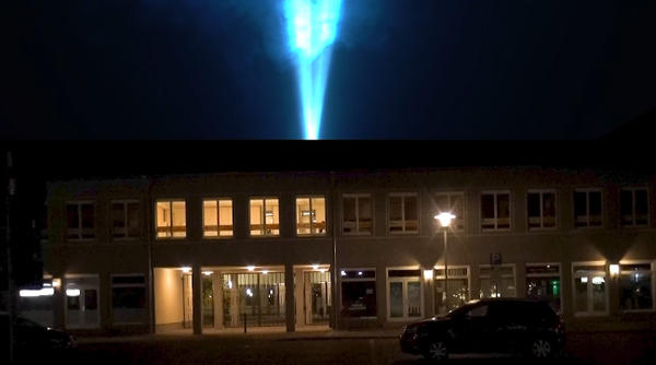 Lichtdom zur Aktion "Beleuchtet die Innenstadt" am 28. November 2020 im Handwerkerhof.