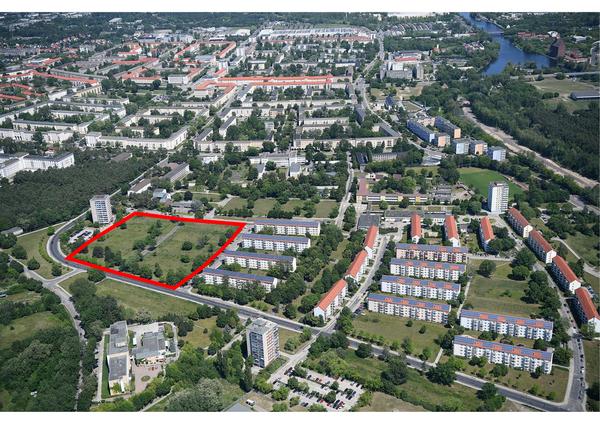 Luftbild zur �ffentlichkeitsbeteiligung Wohngebiet Semmelweisstra�e