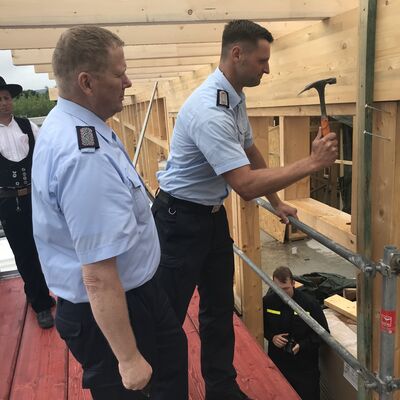 Richtfest neue Zentrale Feuerwache Eisenh�ttenstadt