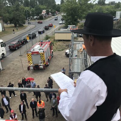 Richtfest neue Zentrale Feuerwache Eisenh�ttenstadt