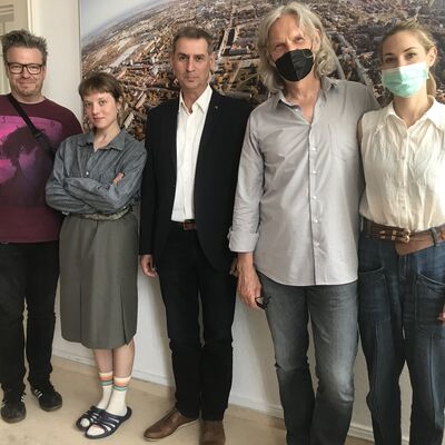 Filmcrew von "Kleo" besucht B�rgermeister Frank Balzer
