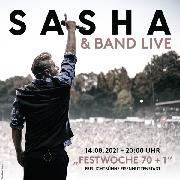 Sasha mit Band kommen nach Eisenh&uuml;ttenstadt.