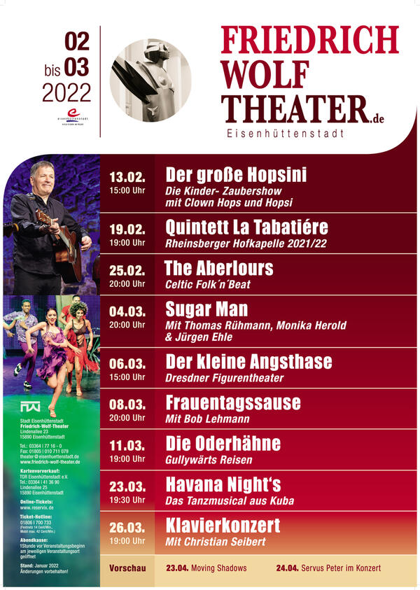 Friwo-Spielplan Februar-M&auml;rz 2022