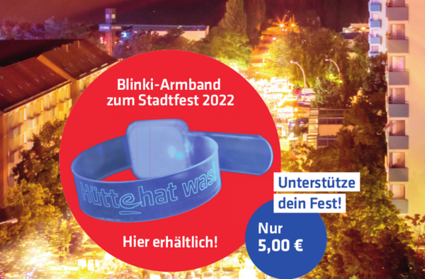 Pers&ouml;nlicher Beitrag zum Stadtfest 2022 - das Armband "H&uuml;tte hat was!"